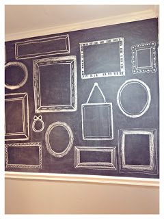 Chalkboard Wall Diy, Paint On The Wall, Kids Church Decor, Chalkboard Wall Bedroom, Photography Room, Blackboard Wall, Chalk Wall, Chalkboard Drawings, Doodle Frame