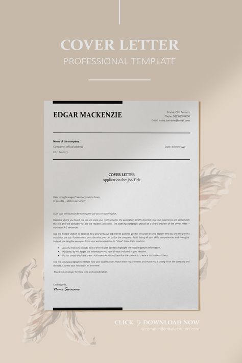 Cover Letter Aesthetic, Aesthetic Resume Template, Cv And Cover Letter Design, Cover Letters For Resume, Resume Cover Letters, Perfect Cover Letter, Sample Cover Letter For Resume, Professional Cover Letter, Best Cover Letter