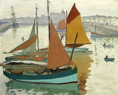 Albert Marquet. Les Sables d’Olonne. Boat Painting, France Art, Fauvism, National Gallery Of Art, Art Uk, European Art, Post Impressionists, Sailboats, Henri Matisse