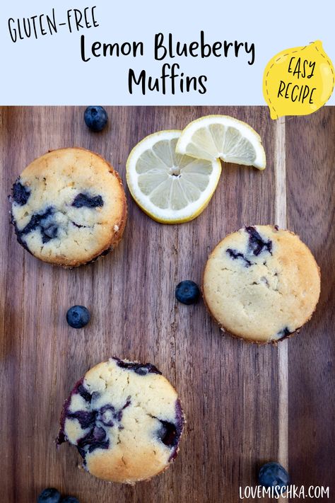 The BEST Gluten-Free Lemon Blueberry Muffins - Love Mischka Simple Gluten Free Muffins, Gluten Free Lemon Muffins, Gluten Free Lemon Blueberry Muffins, Gluten Free Lemon Blueberry Cupcakes, Blueberry Lemon Gluten Free, Gf Lemon Blueberry Muffins, Lemon Blueberry Muffins Gluten Free, Gf Df Blueberry Muffins, Blueberry Muffins With Lemon Zest