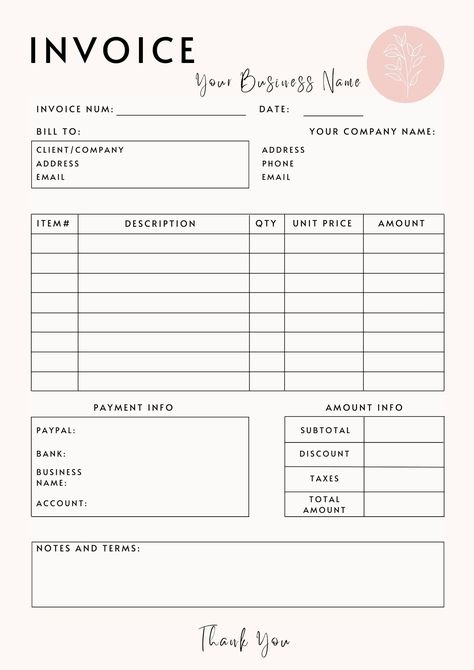 Craft Business Invoice Form healthplannerideas #womeninbusiness #stylishplanner📖. Business Invoice Templates Free, Order Form Template Free Printable Craft, Small Business Receipt Template, Custom Order Form Template Free, Small Business Order Forms, Order Form Template Free Printable, Cute Invoice Design, Invoices Design, Small Business Invoice Templates