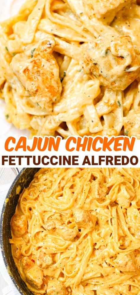 Seasoning Chicken For Alfredo, Delicious Weeknight Dinners, Italian Alfredo Pasta Recipes, Pasta Recipes With Alfredo Sauce, Easy Chicken Recipes With Pasta, Chicken Pasta Stir Fry Recipes, Cajun Chicken Casserole, Cajun Chicken And Broccoli Alfredo, Cajun Fettucini Alfredo