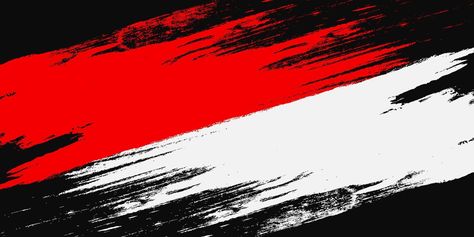 Indonesia Flag with Brush Concept. Happy Indonesian Independence Day. Flag of Indonesia in Grunge Style Indonesian Independence Day, Indonesian Independence, Independence Day Flag, Brush Background, Flag Background, Grunge Style, Grunge Fashion, Independence Day, Vector Art