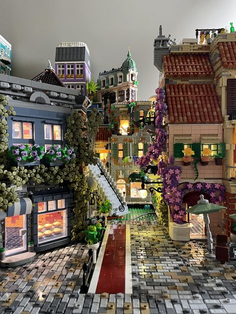 Lego Building Ideas Aesthetic, Little Lego Builds, Lego Building Aesthetic, Mini City, Lego Aesthetic Build, Aesthetic Lego Builds, Lego Home, Lego Neighborhood, Lego Town