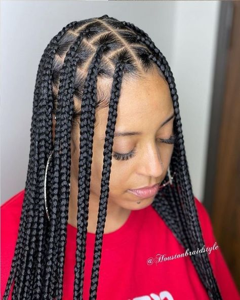 Braids Boho, Cute Box Braids, Big Box Braids Hairstyles, African Hair Braiding Styles, Long Box Braids, Box Braids Hairstyles For Black Women, Braids Hairstyles Pictures, Cute Box Braids Hairstyles, Box Braids Styling