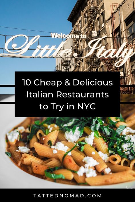 Experience the flavors of Italy without breaking the bank. Explore these budget-friendly Italian eateries in NYC and treat yourself to authentic dishes that won't disappoint. Buon appetito! #NYCeats #ItalianFlavors Best Italian Restaurants In Nyc, Little Italy Nyc, Nyc Pizza, Little Italy New York, Midtown Nyc, Restaurants In Nyc, Best Italian Restaurants, Downtown Nyc, Restaurants To Try