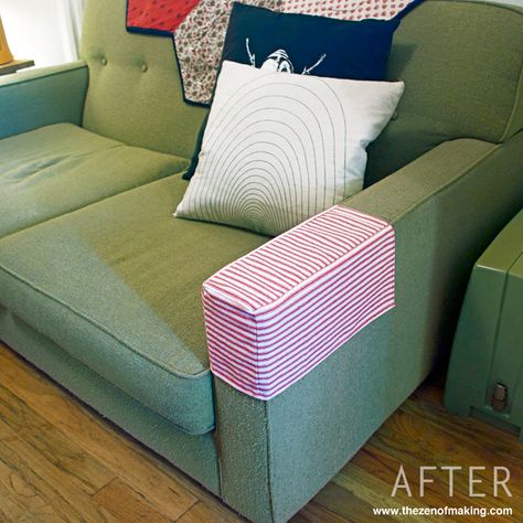 Couch Arm Covers, How To Make Sofa, Sofa Arm Covers, Diy Chair Covers, Cheap Couch, Armrest Covers, Diy Couch, Arm Chair Covers, Diy Sewing Pattern