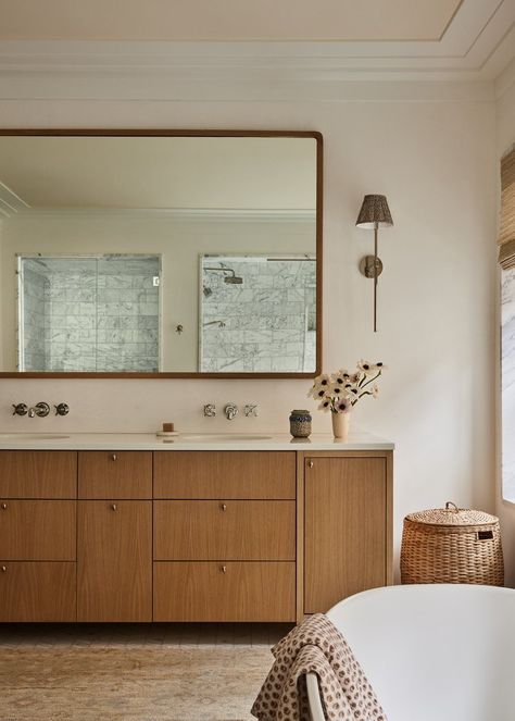 West Village Townhouse — Holly Waterfield Stoffer Bathroom, Jean Stoffer Bathroom, Warm Modern Bathroom, Japandi Toilet, Masculine House, Jean Stoffer, West Village Townhouse, Bathroom Details, Bali House