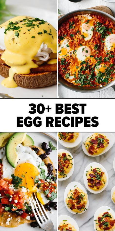 Egg recipes for breakfast, lunch, and dinner Fried Egg Recipes, Egg Recipes For Dinner, Easy Oatmeal Recipes, Best Egg Recipes, Spiralized Sweet Potato, Eggs Dinner, Healthy Egg Recipes, Ways To Cook Eggs, Flavorful Meals