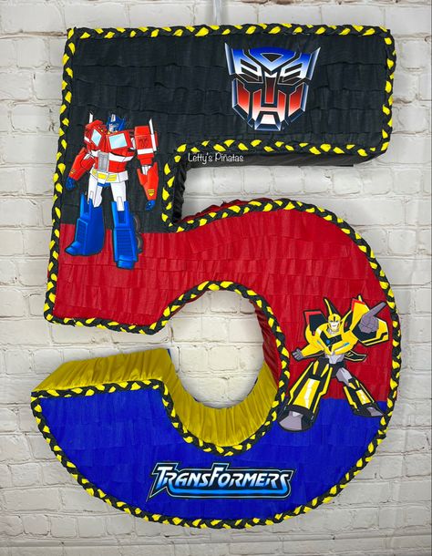 Transformers Pinata, Optimus Prime Birthday Party, Transformer Birthday Party Ideas, Transformers Birthday Decorations, Transformer Birthday Party, Transformers Decorations, Transformers Birthday Party, Goku Birthday, Transformers Birthday Cake