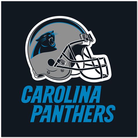 Nfl Carolina Panthers, Nfl Teams Logos, Sports Party, Carolina Panthers, Nfl Teams, Blue Accents, Dinner Napkins, Paper Napkins, Super Bowl