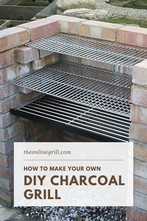 How to make your own DIY charcoal grill. Easy guide, advice and tools to take your home charcoal grilling to the next level. #diy #backyard #grill #home #homeimprovement Diy Charcoal Grill, Backyard Grilling Area, Outdoor Grill Diy, Grill Diy, Backyard Grill Ideas, Diy Charcoal, Charcoal Grilling, Outside Grill, Outdoor Grill Area