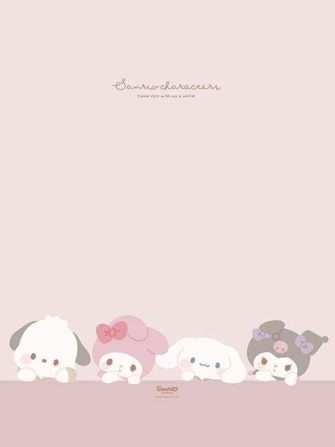 Sanrio Wallpaper Tablet, Wallpaper Ipad Sanrio, Sanrio Template, Keyboard Themes Wallpaper, Walpaper Hello Kitty, My Melody Wallpaper, Doraemon Cartoon, Portrait Background, Bunny Wallpaper