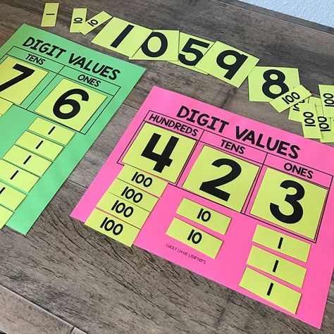 Subtraction With Regrouping, Math Place Value, Math Intervention, File Folder Games, Second Grade Math, Third Grade Math, Homeschool Math, Math Numbers, Place Value