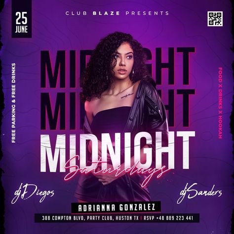 Night Club Poster Design, Club Poster Design, Club Flyer Design, Nightclub Flyer, Club Posters, Event Poster Design Inspiration, Night Club Party Flyer, Photoshop Poster Design, Party Design Poster