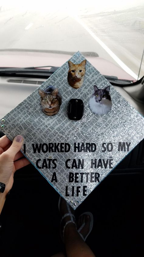 17 graduation caps voted most likely to tickle your funny bone Funny Grad Cap Ideas, Funny Graduation Caps, Masters Degree Graduation, Creative Graduation Caps, College Grad Cap Ideas, Nursing Graduation Pictures, Degree Graduation, Graduation Cap Decoration Diy, High School Graduation Cap