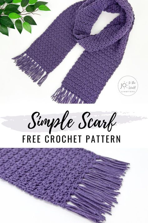 Crochet Scarf Length, Purple Crochet Scarf Pattern, Scarves To Crochet, Easy Scarves To Crochet, Easy Free Crochet Scarf Patterns, Crochet A Scarf Easy, I Love This Yarn Patterns, How To Crochet A Scarf Easy, Yarn Bee Alpaca Twist Crochet Pattern