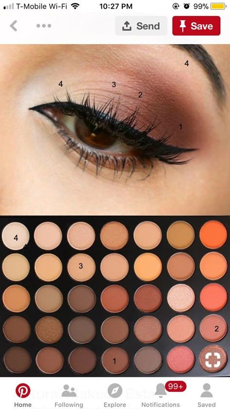 Eyeshadow Brown Eyes, Makeup Eyeshadow Brown Eyes, Morphe 350, Eyeshadow Brown, Simple Makeup Natural, Blue Smokey Eye, Eyeshadow Tips, Smokey Eyeliner, Wedding Makeup For Brown Eyes