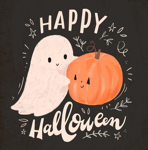 Todays prompt for #spooktoberbyal is “ghost pals” 👻🎃❤️ @byhapppyal @pinklightstudio #ghost #jackolantern #cutehalloween… | Instagram Fall Backgrounds Iphone, Helloween Wallpaper, Happy Birthday Illustration, Halloween Wallpaper Cute, Birthday Illustration, Iphone Pictures, Pumpkin Art, Halloween Illustration, Halloween Drawings