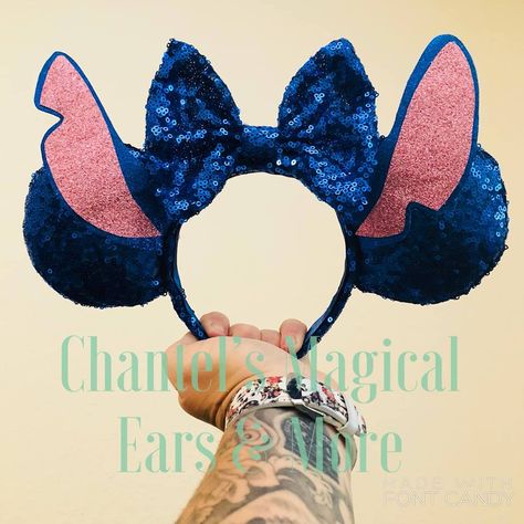 Diy Mickey Mouse Ears, Stitch Ears, Diy Disney Ears, Disney Ears Headband, Disneyland Ears, Diy Mickey Ears, Disney Cute, Disney Mouse Ears, Disney Headbands