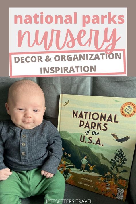 National Parks Nursery, Park Baby Shower Ideas, Decor Organization Ideas, National Park Nursery, National Park Decor, Travel Themed Bedroom, Travel Tips With Baby, Woodland Themed Nursery, Adventure Room