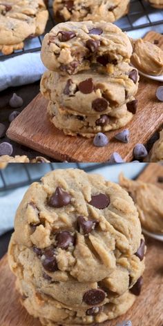 Chocolate Chip Cookies Peanut Butter, Cookies Peanut Butter, Peanut Butter Chocolate Chip Cookies, Choc Chip Cookies, Chocolate Cookie Recipes, Oreo Dessert, Easy Peanut Butter, Chip Cookie Recipe, Peanut Butter Chocolate Chip