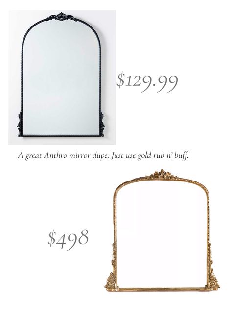 Want the Anthropologie primrose mirror without the price tag? Use this Kirkland’s mirror instead. It’s under $130 and all you need is rub n’ buff to make it gold, if that’s what color you’re aiming for. Anthropologie dupe, primrose mirror, Anthropologie inspired mirror, Kirkland’s home, rub n buff, vintage mirror, gold mirror, antique mirror, wall mirror, traditional home decor, entryway decor, living room decor, family room decor, bedroom decor, powder room decor, bathroom mirror, http Anthropologie Mirror Entryway, Parisian Inspired Bathroom, Antique Mirror Bathroom, Anthropologie Primrose Mirror, Primrose Mirror, Anthropologie Mirror, Home Decor Entryway, Rub N Buff, Mirror Antique