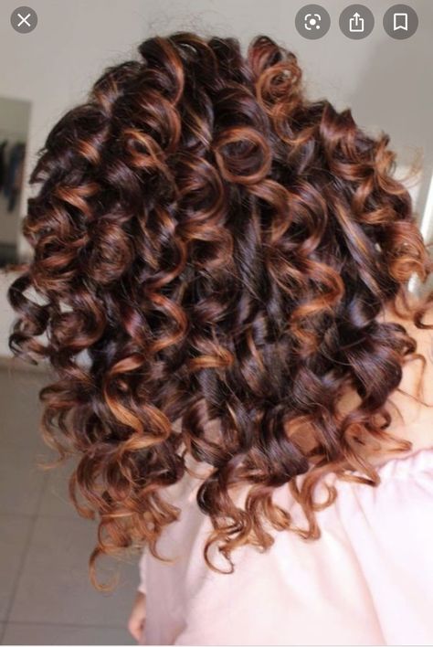 Spiral Perm Short Hair, Curly Balayage Hair, Spiral Perm, Short Permed Hair, Highlights Curly Hair, Short Hair Images, Colored Curly Hair, Hair Done, Hairstyle Look