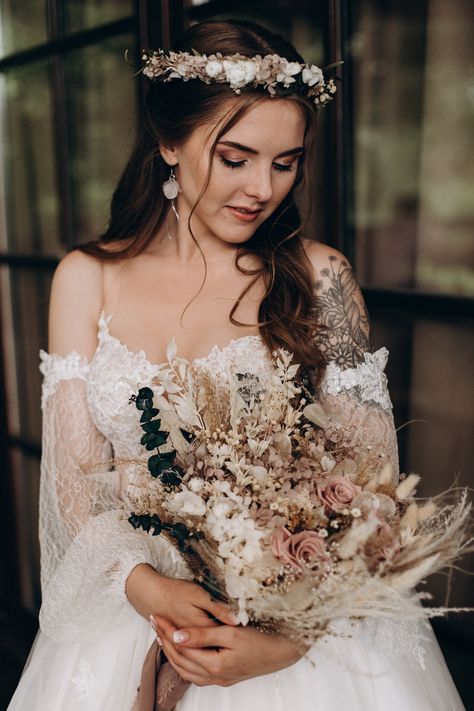 Wedding hair flower crown