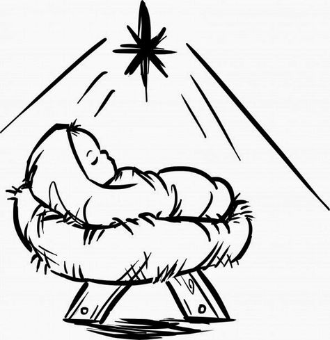 Do We See Jesus? - Girls To Grow Jesus In A Manger, Nativity Coloring Pages, Jesus Coloring Pages, Christmas Rock, Christmas Jesus, Navidad Diy, Religious Christmas, Christmas Drawing, Christmas Coloring Pages