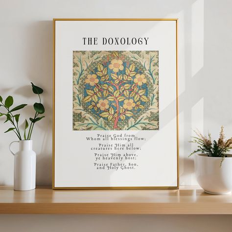 Christian Room Ideas, The Doxology, Christian Room, Hymn Print, Hymn Wall Art, Catholic Wall Art, Yosemite Wedding, Soli Deo Gloria, Christian Artwork