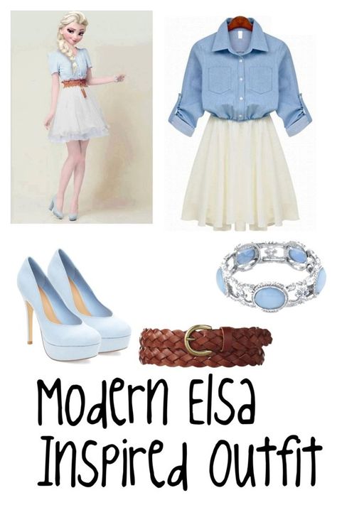 "Modern Elsa~FROZEN" by sofiacarrillo10000 ❤ liked on Polyvore featuring Disney, Express, 1928, modern, women's clothing, women's fashion, women, female, woman and misses Elsa Modern Outfit, Frozen Outfits For Women, Frozen Inspired Outfits, Modern Elsa, Frozen Outfits, Frozen Theme Party, Frozen Inspired, Elsa Frozen, Modern Outfits