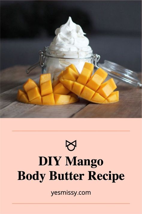 Diy Mango Butter, Mango Butter Recipe, Mango Butter Lotion, Diy Body Cream, Body Butter Recipe Homemade, Diy Body Butter Recipes, Mango Body Butter, Body Butter Recipe, Homemade Body Butter