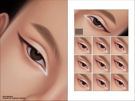 The Sims Resource - Eyeliner | N245 Sims Cc Eyeliner Patreon, Sims 4 Waterline Eyeliner, Sims 4 Cc White Eyeliner, Sims 4 Cc Skin Eyes, Sims 4 Makeup Eyeliner, Sims 4 Cc Makeup Patreon Eyeliner, Sims Presets Cc, Eyeliner Sims 4 Cc, Ts4 Eyeliner