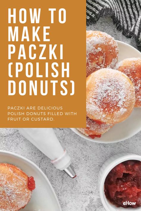 Paczki are delicious Polish donuts filled with fruit or custard. They're traditionally eaten on Fat Tuesday in the United States and Fat Thursday in Poland. However, you don't have to wait for these celebrations (or book a trip to Poland) to enjoy freshly made paczki. With the following recipe, you can make paczki at home complete with your favorite fillings. Enjoy! Baked Paczki Recipe, Custard Filled Polish Paczki, Custard Filled Polish Paczki 12 Tomatoes, Gluten Free Paczki Recipe, Baked Paczki Recipe Polish, Polish Paczki Recipes, Easy Paczki Recipe, Paczki Recipe Polish, Polish Pastry Recipes