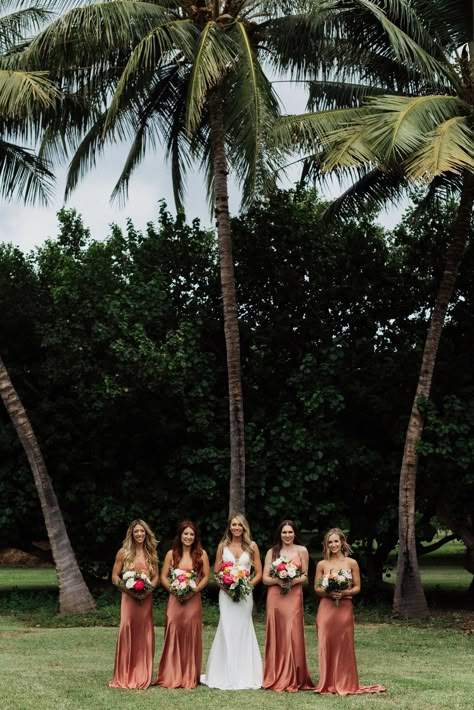 Bridesmaid Dresses Hawaii Wedding, Tropical Boho Wedding Bridesmaid Dresses, Tropical Whimsical Wedding, Island Wedding Bridesmaid Dresses, Tropical Glam Wedding Bridesmaid Dresses, Hawaiian Wedding Bridesmaid Dresses, Small Island Wedding, Hawaii Wedding Color Schemes, Hawaii Wedding Party Attire