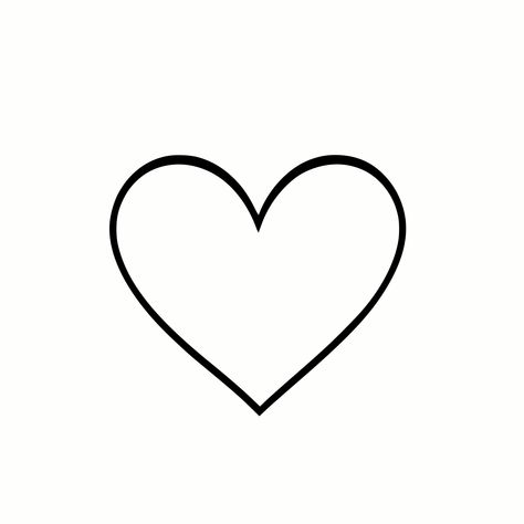 Graphic Heart Design, White Background Black Heart, Small Heart Outline, Easy Heart Drawings, Heart Scrapbook, Bday Decor, Heart Simple, Heart Image, Heart Silhouette