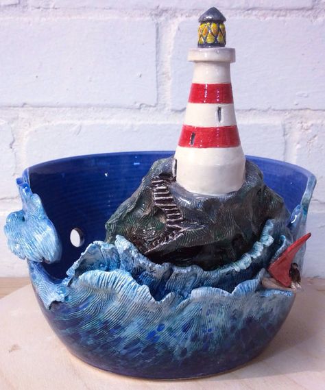 Ceramic Yarn Bowl, Organic Sculpture, Nautical Crafts, Pottery Handbuilding, Pottery Crafts, Ceramics Pottery Art, Pottery Sculpture, Ceramics Projects, Clay Art Projects