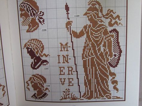 Miniature Needlepoint, Greek Pattern, Cross Stitch Alphabet, Embroidery Cross, Greek Myths, Cross Stitch Art, Greek Mythology, Cross Stitch Embroidery, Needlepoint