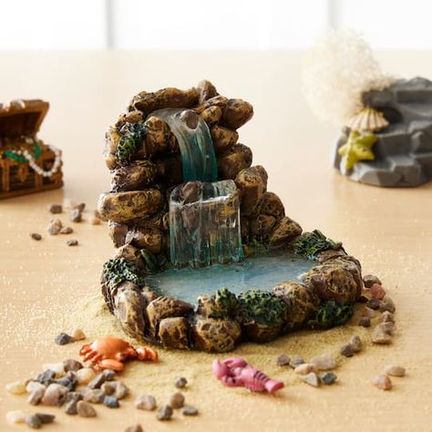 Fairy Garden Waterfall, Miniature Waterfall, Waterfall Pool, Mini Waterfall, Plant Accessories, Rock Waterfall, Klamath Falls, Environment Props, Garden Waterfall