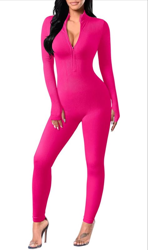 This ribbed jumpsuits made with soft fabric.High elasticity, Comfortable, Breathable,The 4-way stretch to promote both compression and butt lifting, provide support to the upper leg muscles and reduce muscle vibrations Yoga Jumpsuit, Leg Muscles, Women Yoga, Yoga Women, Catsuit, Playsuit, Playsuit Jumpsuit, Top Fashion Brands, Soft Fabric