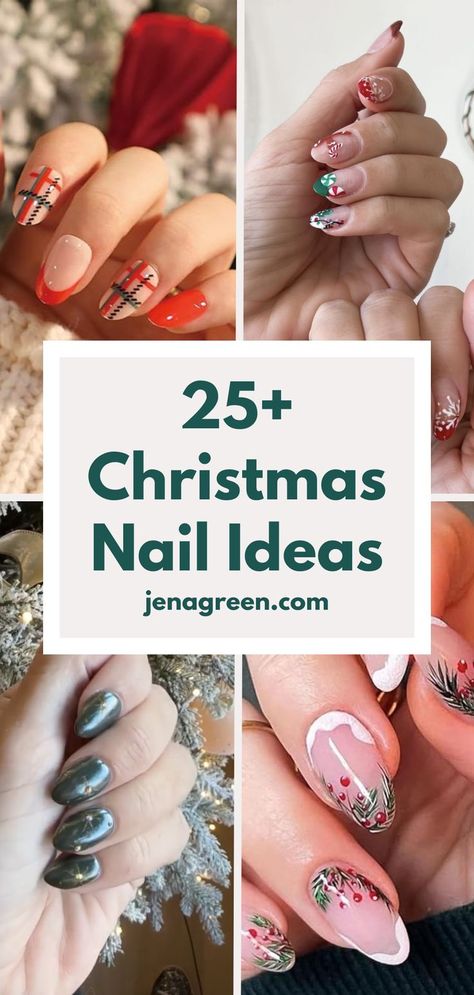 Get ready for the Christmas nails season with these designs that are both simple and stylish for 2024. Featuring classic red and green hues, whether you prefer square or round shapes, these nails for Christmas will bring joy and holiday cheer. Check out this inspiration for gorgeous Christmas nails and find the perfect cute Christmas nails to spread the festive spirit. These Christmas nail designs are perfect for celebrating the season! Gelish Square Nails, Slight Christmas Nails, Nail Art For Christmas Simple, Christmas Nail Theme, Nail Art For Christmas Holiday, Square Shape Christmas Nails, Christmas Nails Trendy 2024, Present Nail Designs, Christmas Nail Stamping Ideas