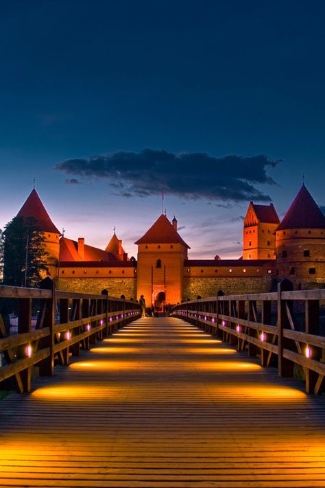 Trakai Castle and Bridge, Lithuania Trakai Castle, Baltic States, Anthony Bourdain, Baltic Sea, Latvia, Nature Travel, Lithuania, Estonia, Europe Travel