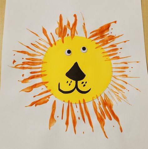 April Week first , We are learning about jungle animals this week .We had a lion craft using a fork and paint 🦁 Lion Crafts For Toddlers, Fork Painting, Jungle Animal Crafts, Jungle Crafts, Lion Craft, Teacher Projects, Bug Crafts, Monthly Themes, Finger Painting