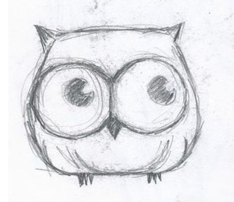 Owl Drawing Simple, Cute Owl Drawing, Simple Owl, Owl Sketch, Cute Easy Doodles, Owls Drawing, Easy Drawings Sketches, Arte Sketchbook, Book Art Drawings