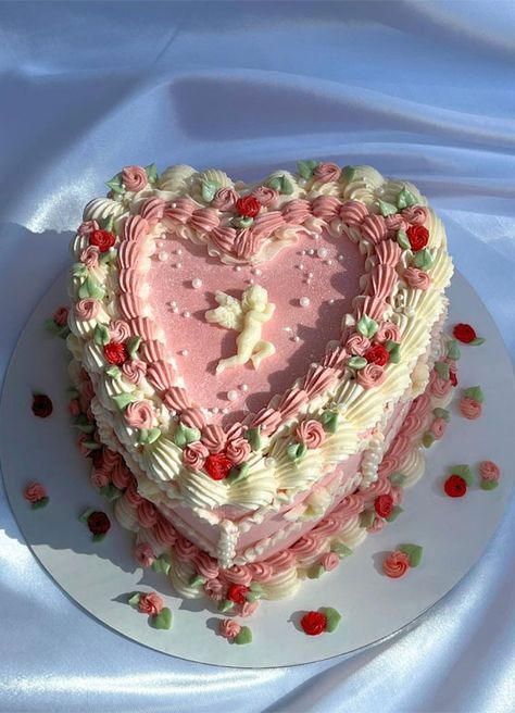 Valentine's Day cake ideas, Romantic cake designs, Heart-shaped cakes, Love-themed desserts, Red velvet Valentine's cake, Valentine's cupcake decorations, Sweetheart cake recipes, Love-inspired cake decorations, Valentine's baking inspiration, Romantic dessert recipes, Cupid's arrow cake, Chocolate lover's Valentine's cake, Elegant Valentine's treats, DIY Valentine's cake, Valentine's cake decorating tips Valentines Cupcakes Decoration, Kewpie Baby, 19th Birthday Cakes, Heart Birthday Cake, Delish Cakes, Valentines Cake, Heart Shaped Cake, Vintage Birthday Cakes, Heart Cakes