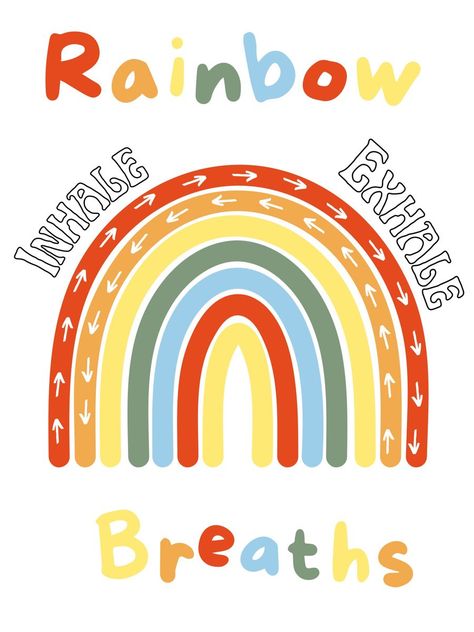 Rainbow Calming Corner, Calm Preschool Activities, Calm Down Preschool, Calm Corners In Classrooms, Peace Corner Ideas, Preschool Calm Corner, Preschool Calm Down Corner Ideas, Calming Corner Free Printables, Rainbow Breathing Printable Free