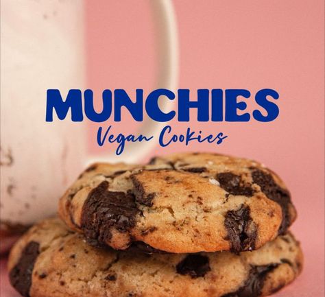 Munchies is  a cookie brand which is delicious, gooey and vegan!
This is a passion project and I used some playful colors or the branding. 
I manipulated the typography and used a cookie for brand icon.
I think it turned out super cute and pretty.

#brand #branding #branddesign #branddesigner #graphicdesign #graphicdesigner #colorpalette #typogaphy Food Typography, Cookies Branding, Vegan Cookie, Brand Icon, Bakery Logo, Graphic Design Fun, Vegan Cookies, Passion Project, Cookies Et Biscuits