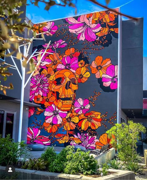 The Art of David Flores Floral Street Art, Mexican Murals, Seen Graffiti, Mexican Street, Graffiti Painting, Graffiti Designs, Toy Rooms, Mural Wall Art, Contemporary Artwork