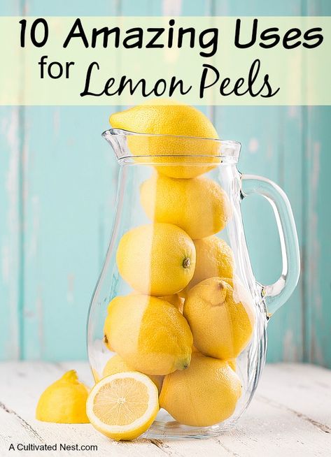 10 Amazing Uses For Lemon Peels Lemon Peels, Lemon Uses, Housekeeping Tips, Cleaning Recipes, Cleaners Homemade, Lemon Peel, Lemon Recipes, Lemon Water, Cut Up